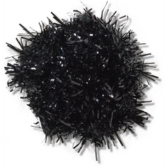 Black Tinsel Pom