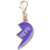 Purple Glitter BFF Charm Right
