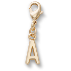Gold Letter A Charm