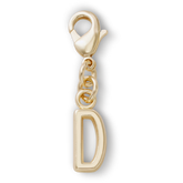 Gold Letter D Charm