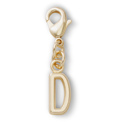 Gold Letter D Charm
