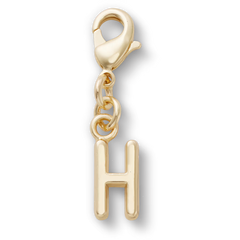 Gold Letter H Charm