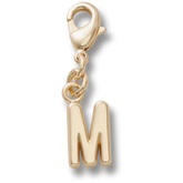 Gold Letter M Charm