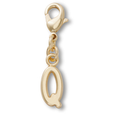 Gold Letter Q Charm