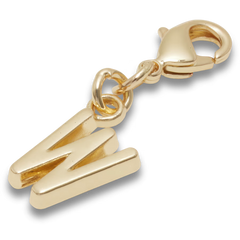 Gold Letter W Charm