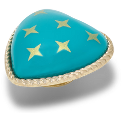 Turquoise and Gold Heart