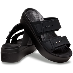 Brooklyn Buckle Low Wedge Sandal