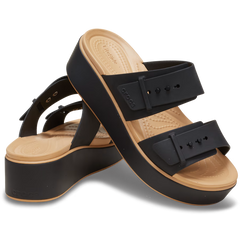 Brooklyn Buckle Low Weedge Matte Wrap Sandal