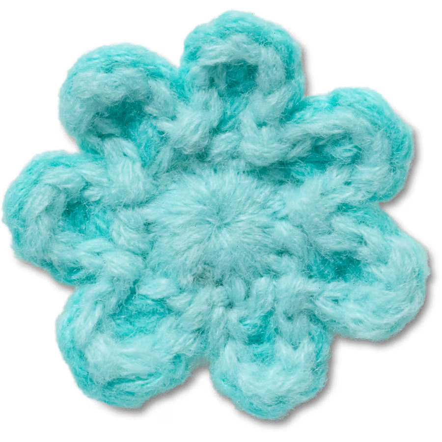 Crochet Blue Flower