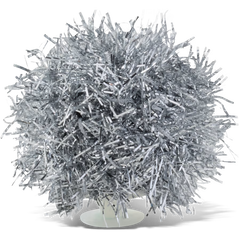 Silver Tinsel Pom