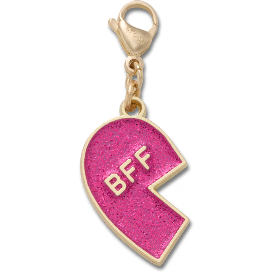 Pink Glitter BFF Charm Left