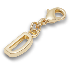 Gold Letter D Charm