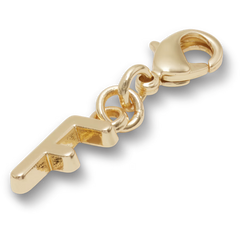 Gold Letter F Charm