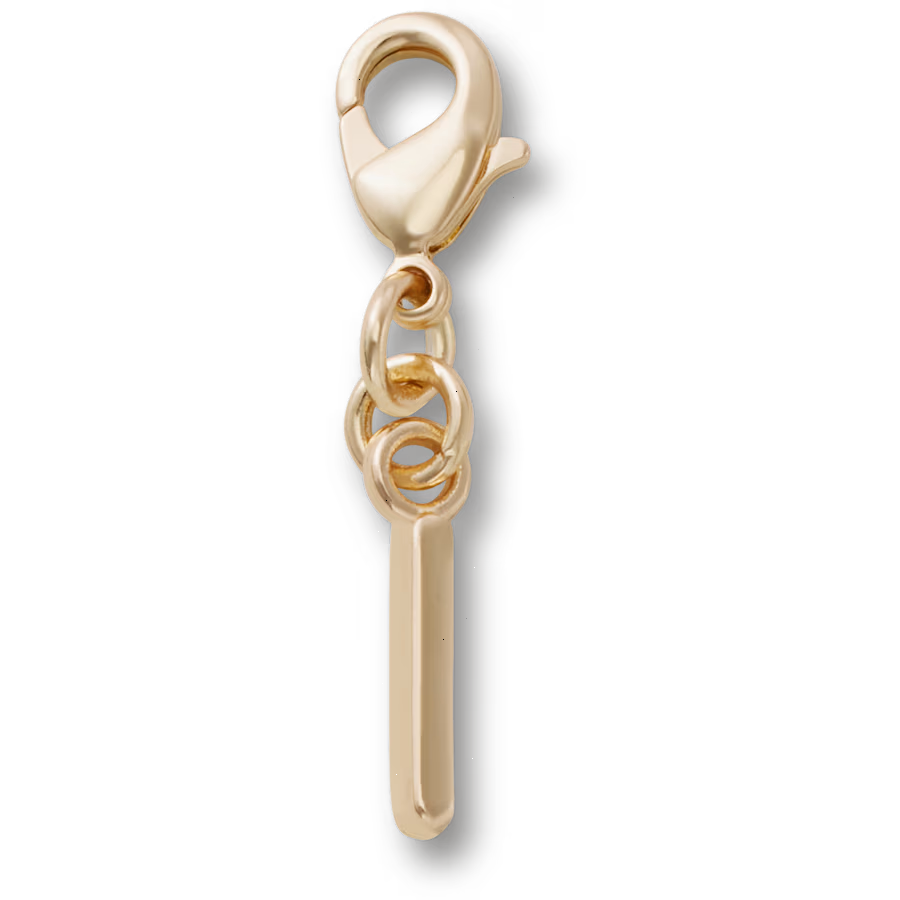 Gold Letter I Charm