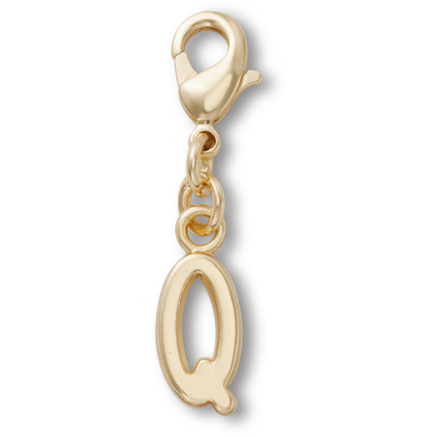 Gold Letter Q Charm