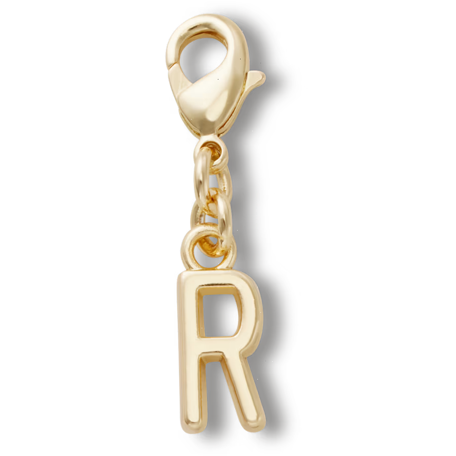 Gold Letter R Charm