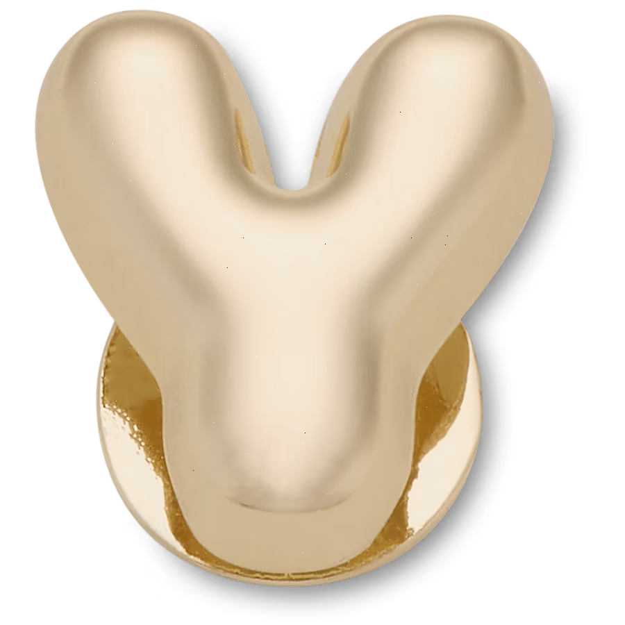 Gold Bubble Letter Y