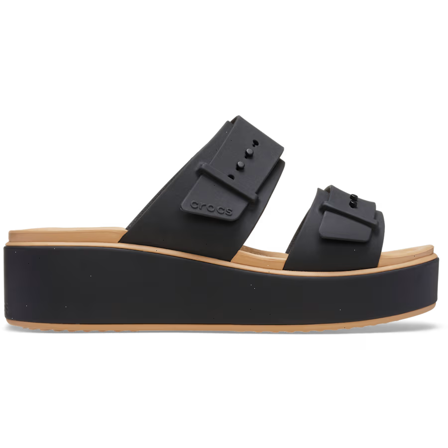 Brooklyn Buckle Low Weedge Matte Wrap Sandal