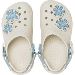 Toddler Classic Denim Flower Adjustable Backstrap Clog