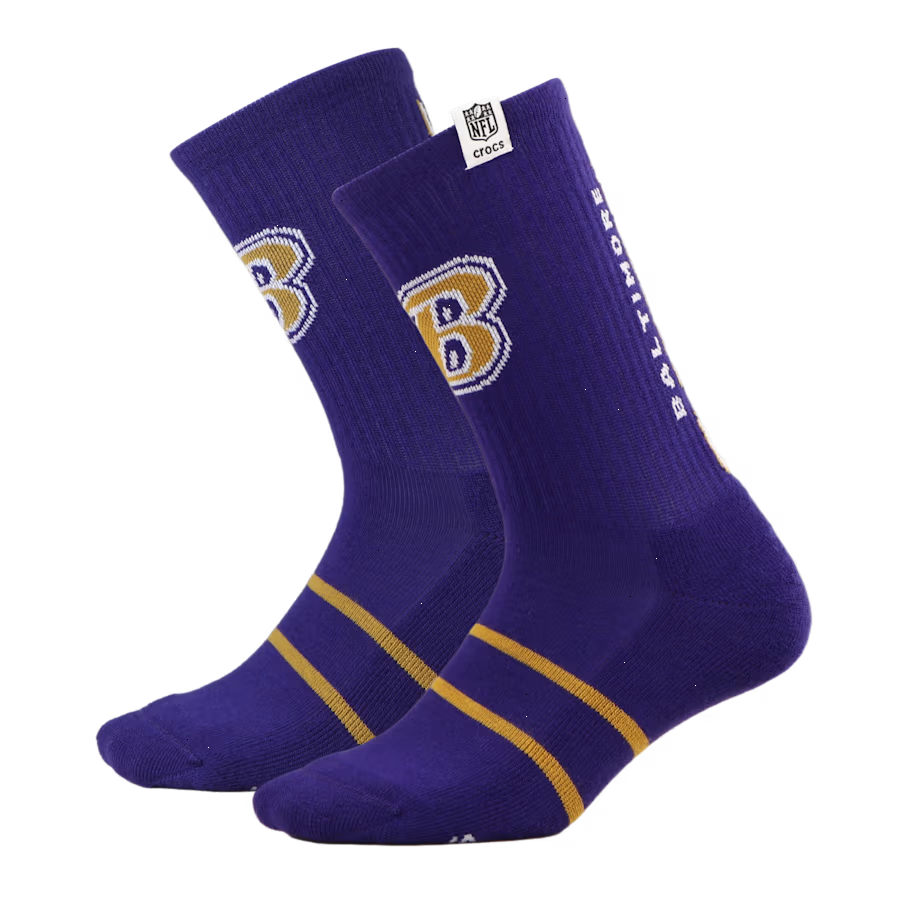 NFL Baltimore Ravens Crocs Socks